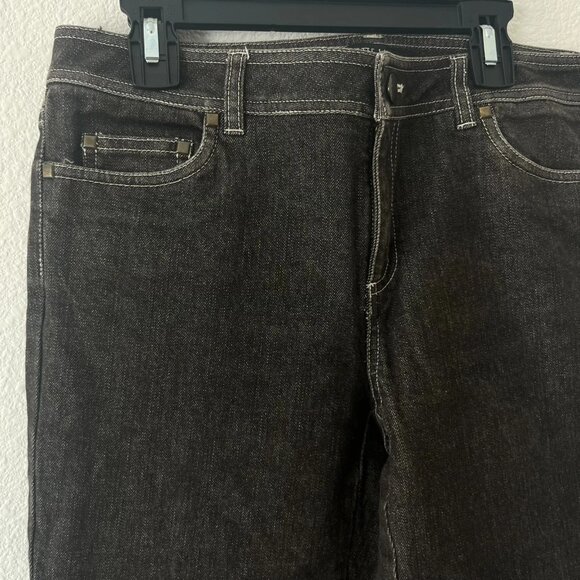 Lafayette 148 New York Bootcut Jeans Women's 2 Black Denim 5-Pockets Zip Fly - Picture 3 of 4